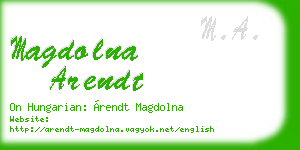 magdolna arendt business card